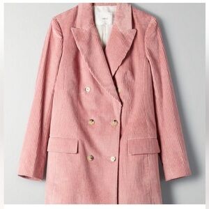 Wilfred Margaux pink corduroy blazer